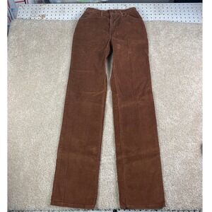 Wrangler High Waisted Corduroy Pants Brown Straight Leg Vintage 25x31
